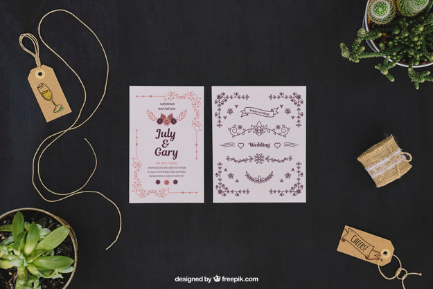 Free Elegant Wedding Mockup Psd