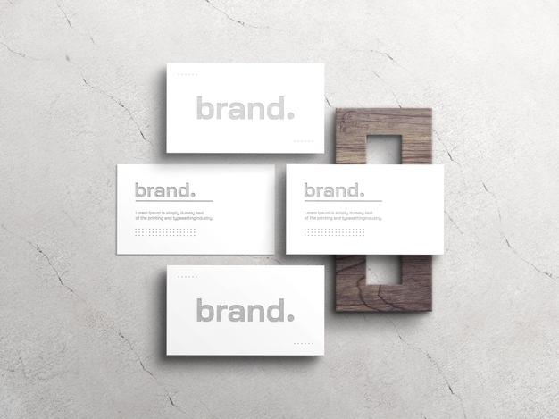 Free Elegant White Business Card Mockup With Letterpress Effect Psd