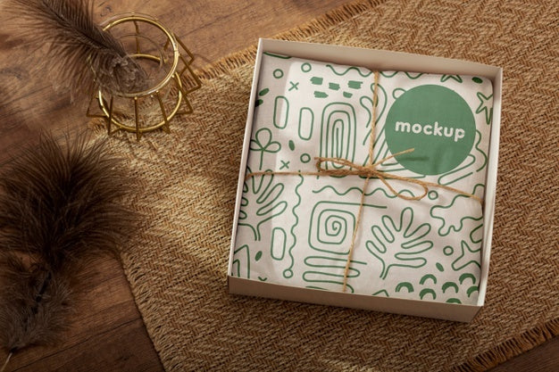 Free Elegant Wrapping Paper Real Context Mockup Psd