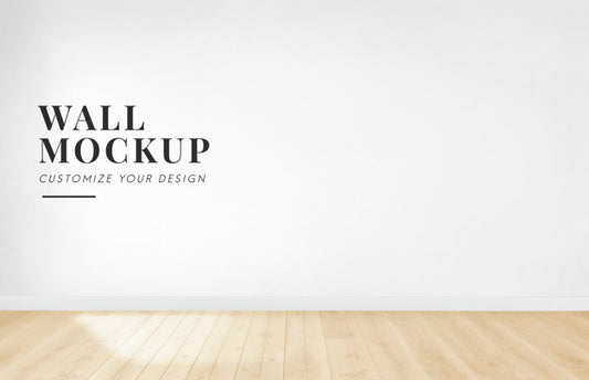 Free Empty Room With A White Wall Mockup Psd