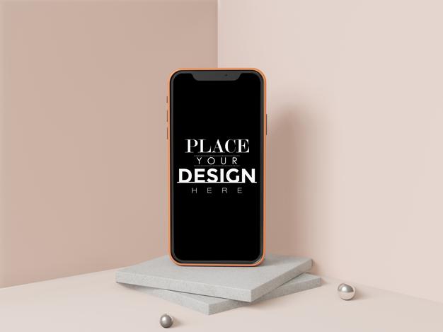 Free Empty Screen Smartphone Mockup Psd