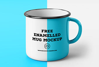 Free Enamel Mug Mockup