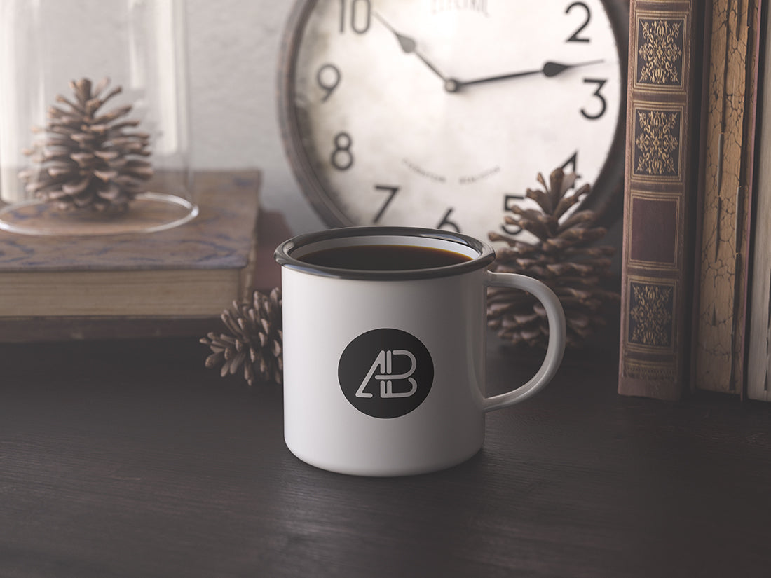 Free Enamel Mug Mockup