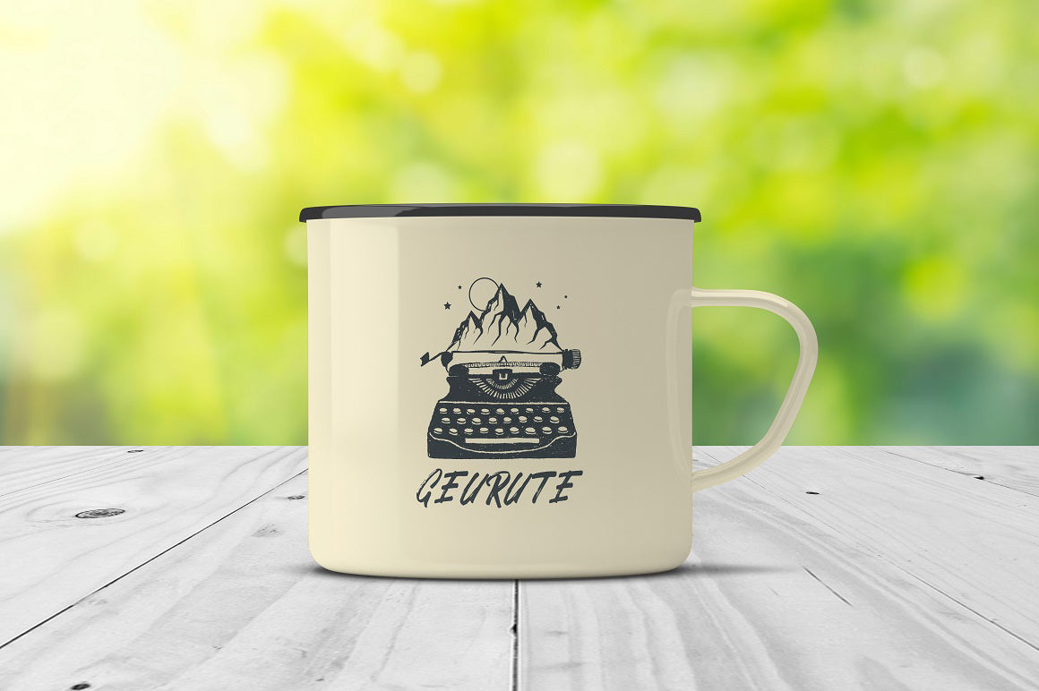 Free Enamel Mug Mockup