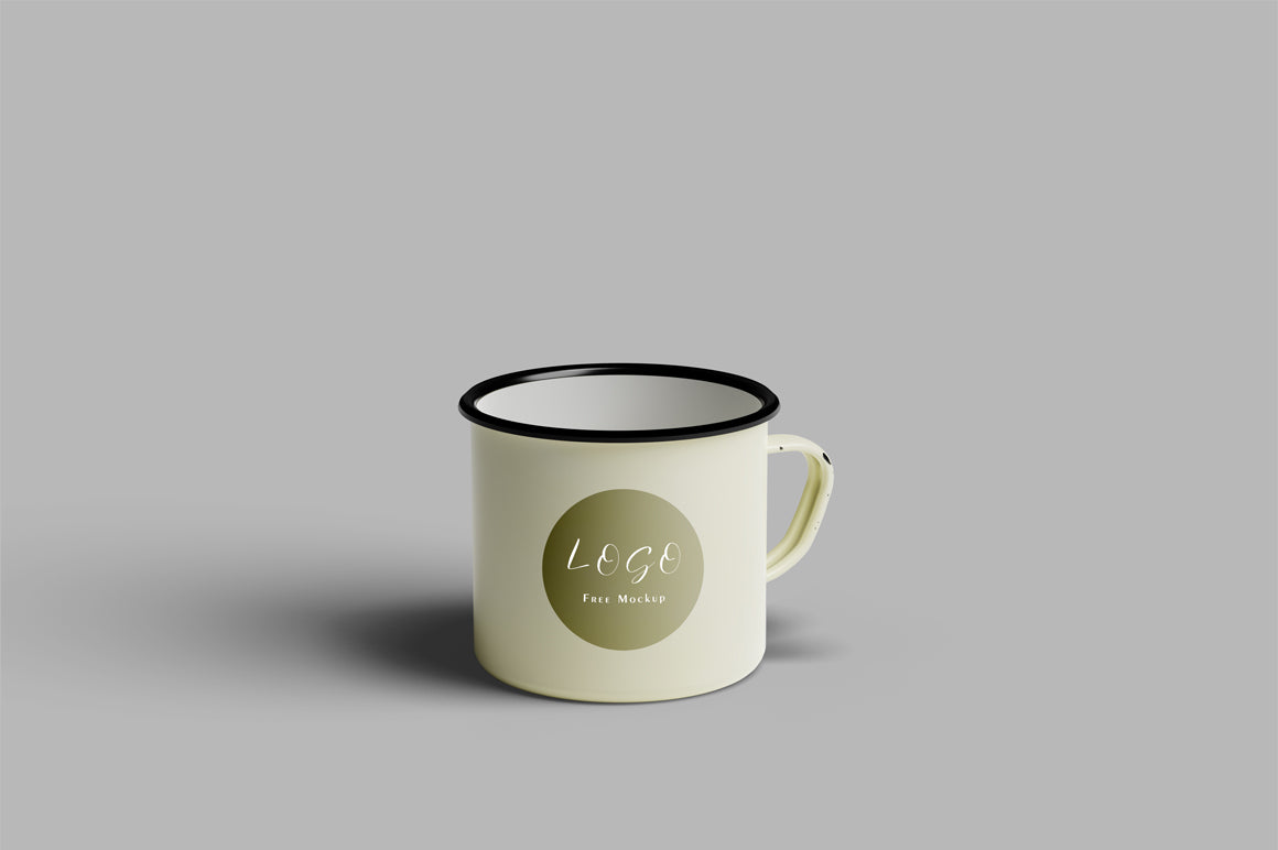 Free Enamel Mug Mockup