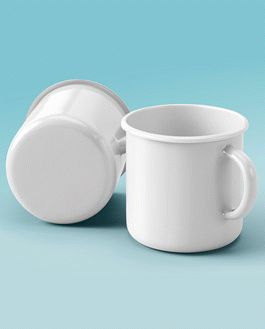 Free Enamel Mugs Mockup