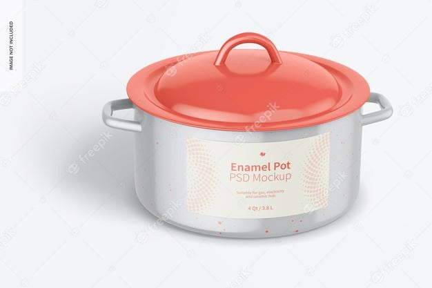 Free Enamel Pot Mockup Psd