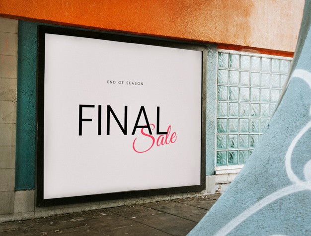 Free End Of Season Final Sale Board Mockup Psd