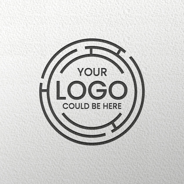 Free Engraved Black Logo Mockup Psd