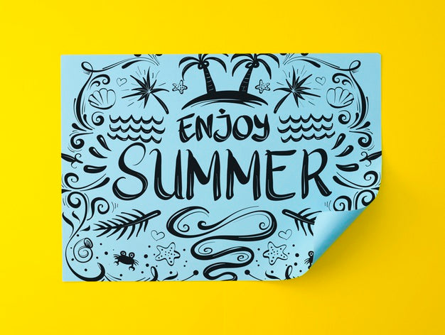 Free Enjoy Summer Geometry Paper Psd