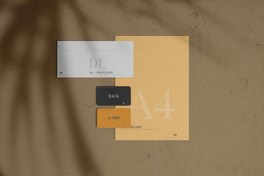 Free Envelope With Business Card Mockup Psd