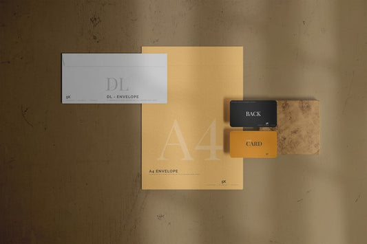 Free Envelope With Business Card Mockup Psd