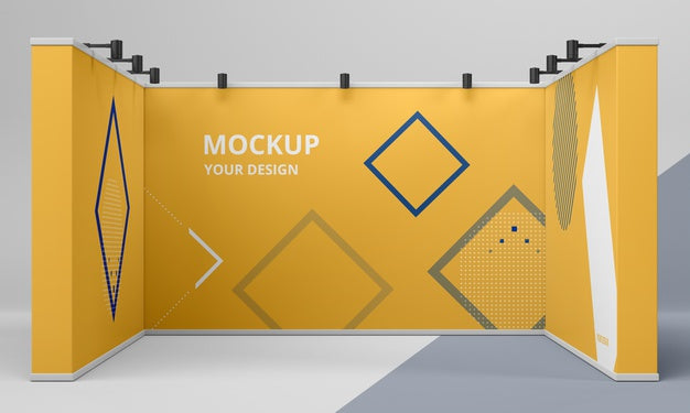 Free Exhibition Stand Mock-Up Arrangement Psd