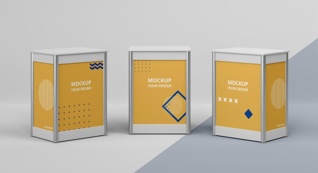 Free Exhibition Stand Mock-Up Arrangement Psd