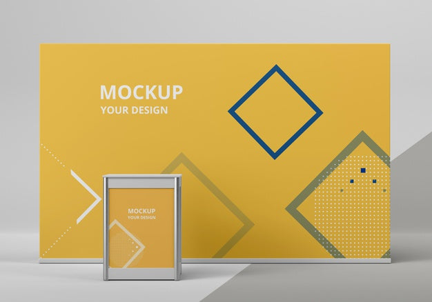 Free Exhibition Stand Mock-Up Arrangement Psd