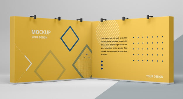 Free Exhibition Stand Mock-Up Arrangement Psd