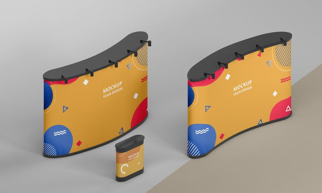 Free Exhibition Stand Mock-Up Arrangement Psd