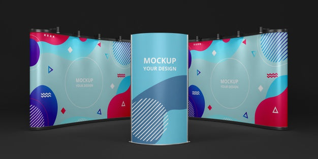 Free Exhibition Stand Mock-Up Assortment Psd