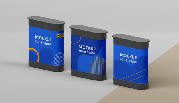 Free Exhibition Stands Mock-Up Assortment Psd