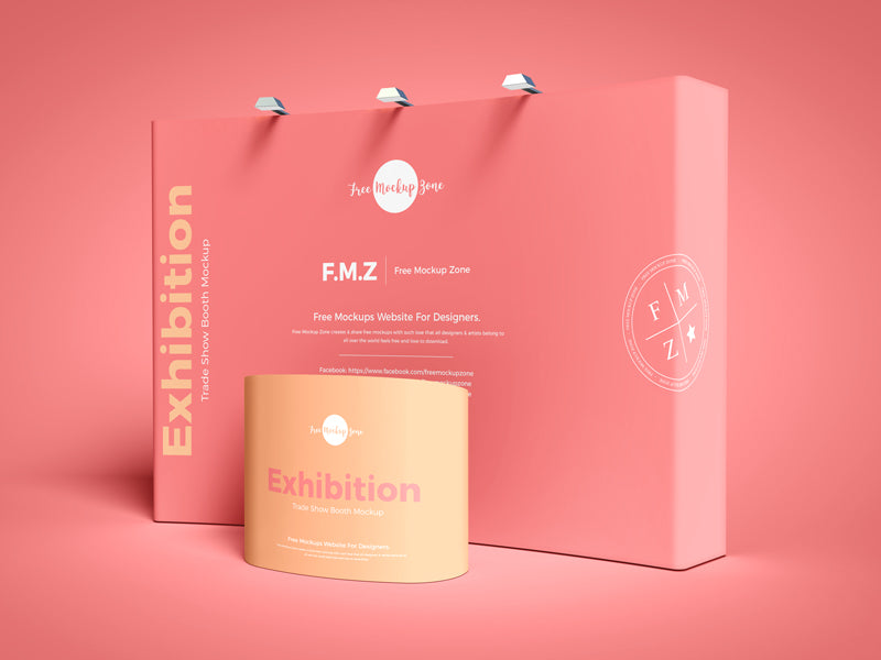 Free Exhibition Trade Show Booth Mockup