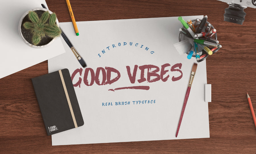 Free Good Vibes Brush Typeface