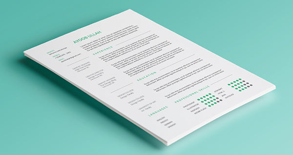 Free Resume Template for Photoshop (PSD) and Illustrator (AI) Format