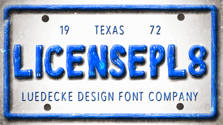 Free LicensePl8 Font