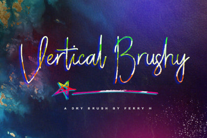 Free Vertical Brushy Font Demo