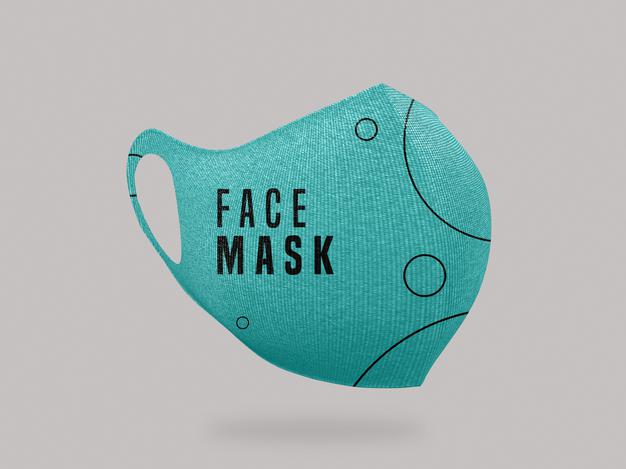 Free Face Mask Mockup Psd