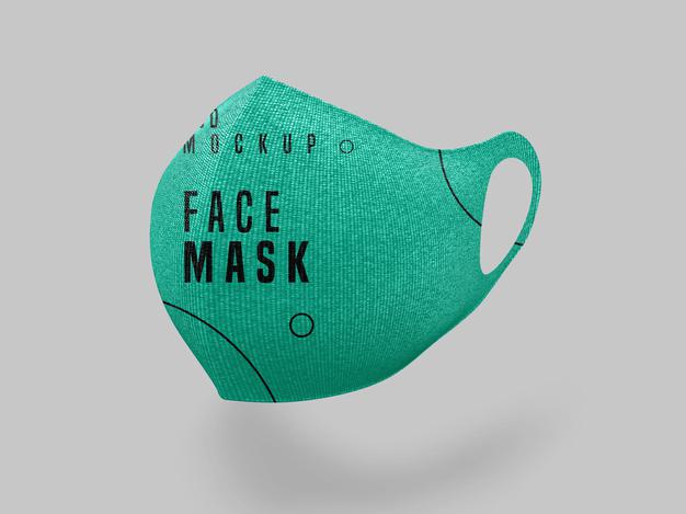 Free Face Mask Mockup Psd