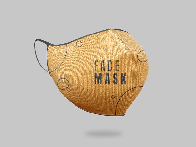 Free Face Mask Mockup Psd