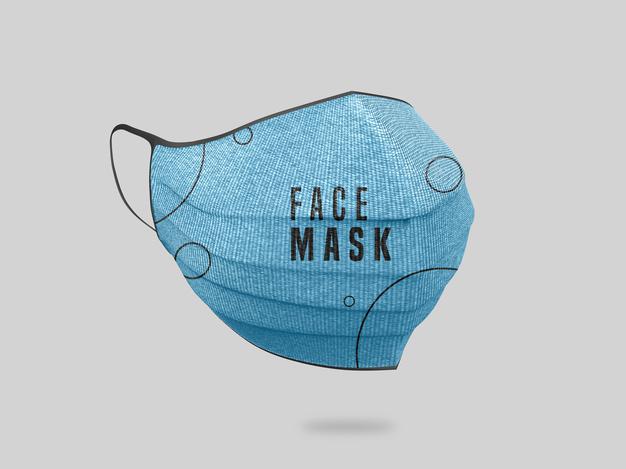 Free Face Mask Mockup Psd