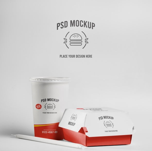 Free Fast Food Branding Mockup Design Psd