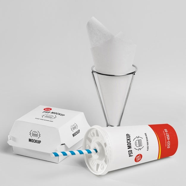 Free Fast Food Branding Mockup Design Psd