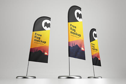 Free Feather Flag Mockup