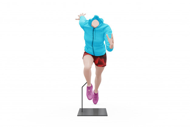 Free Female Sport Outfit Mock-Up Isolated Psd