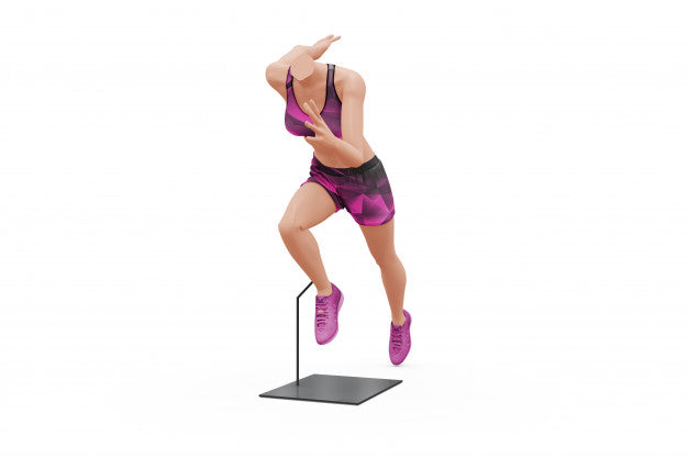 Free Female Sport Outfit Mock-Up Isolated Psd