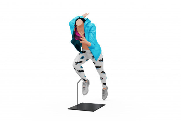 Free Female Sport Outfit Mock-Up Isolated Psd