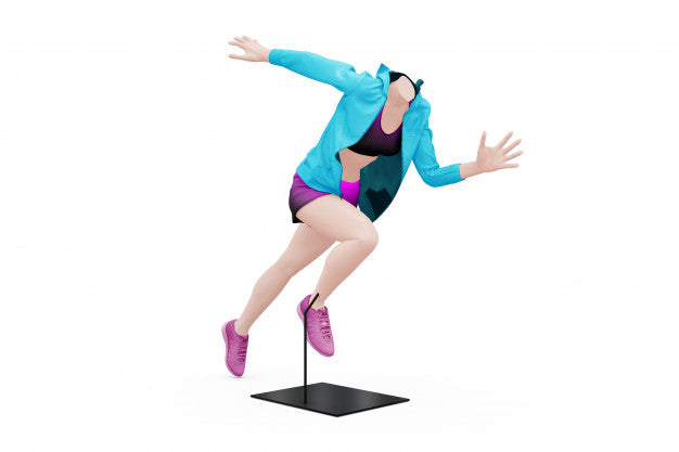 Free Female Sport Outfit Mock-Up Isolated Psd