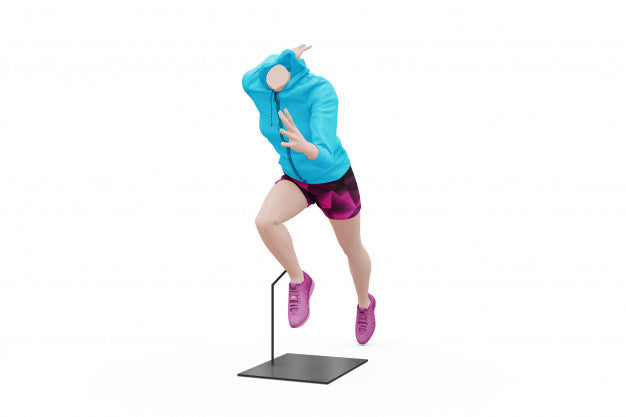 Free Female Sport Outfit Mock-Up Isolated Psd