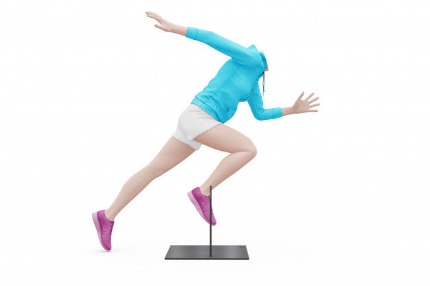 Free Female Sport Outfit Mock-Up Isolated Psd