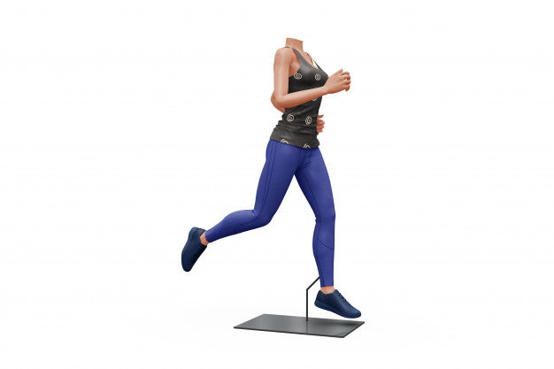 Free Female Sport Outfit Mock-Up Isolated Psd