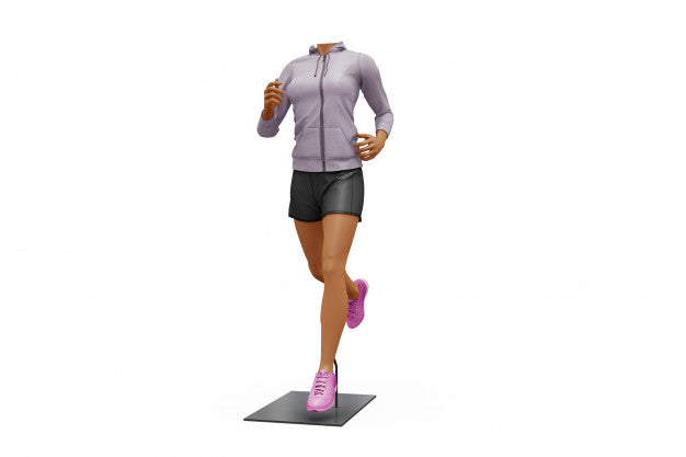 Free Female Sport Outfit Mock-Up Isolated Psd