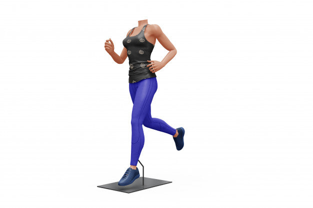 Free Female Sport Outfit Mock-Up Isolated Psd