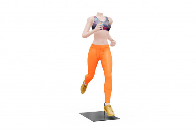 Free Female Sport Outfit Mock-Up Isolated Psd