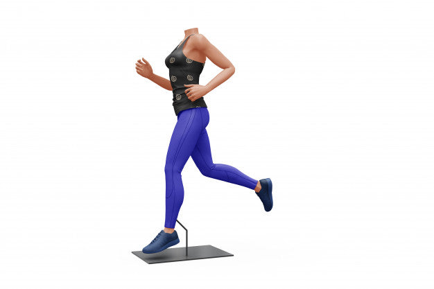 Free Female Sport Outfit Mock-Up Isolated Psd