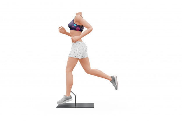 Free Female Sport Outfit Mock-Up Isolated Psd