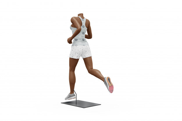 Free Female Sport Outfit Mock-Up Isolated Psd