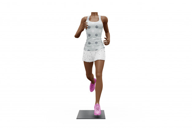 Free Female Sport Outfit Mock-Up Isolated Psd