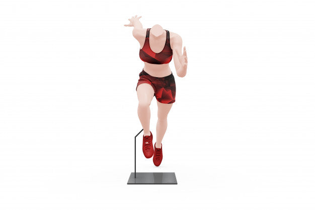 Free Female Sport Outfit Mock-Up Isolated Psd